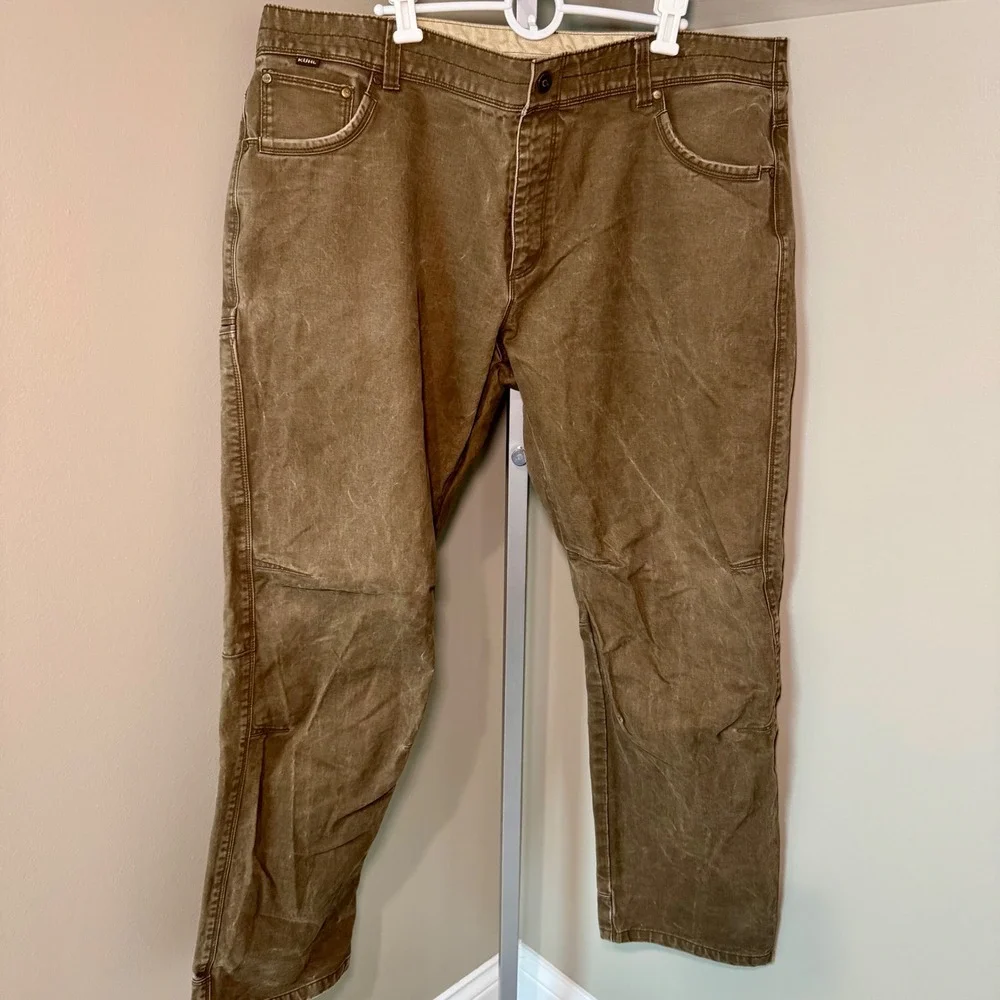 Kuhl Rydr Mens 42x32 Brown Vintage Patina Dye Rugged‎ Workwear Hiking Pants